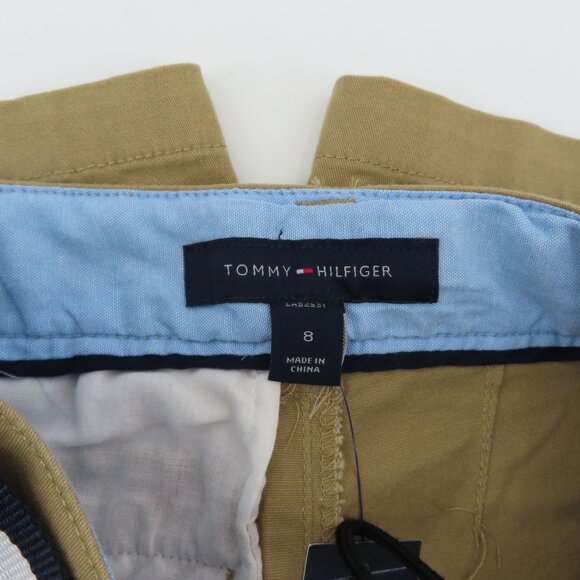 Tommy Hilfiger Boys 8 Tan Chino Shorts 9in Inseam Pockets Belt Loops NEW w/ Tags - Picture 5 of 9